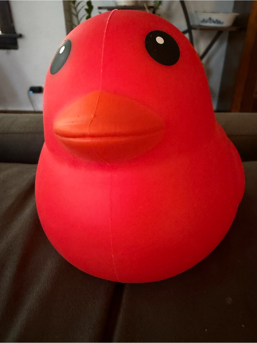 Squeeezy Plush Red Rubber Duck